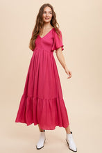 Orchid Washed Satin Smocked Midi Dress