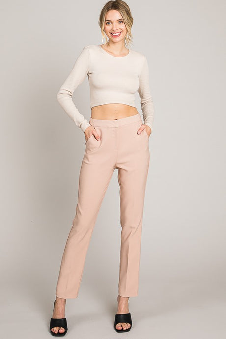 Khaki Basic Long Pants