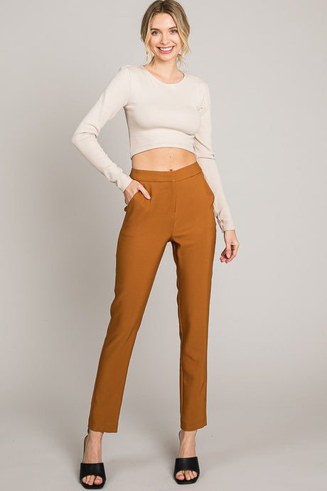 Camel Basic Long Pants