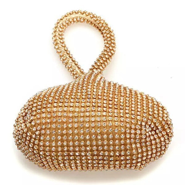 Gold Full Rhinestone Clutch Bag