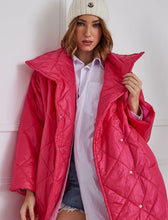 Fuchsia Long Diamond Pattern Coat