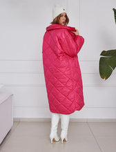 Fuchsia Long Diamond Pattern Coat
