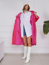 Fuchsia Long Diamond Pattern Coat