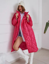 Fuchsia Long Diamond Pattern Coat