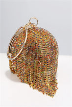 Gold Rhinestone Tassels Bucket Bags