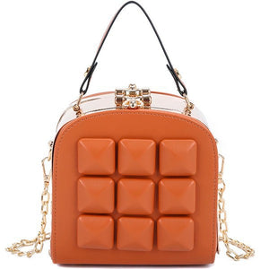 Orange Women Chocolate Personalized Shoulder Bag