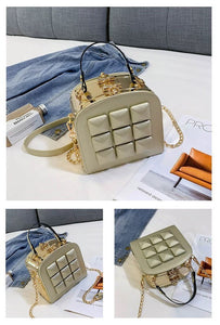 Gold Women Chocolate Personalized Shoulder Bag