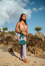 Green/Blue Jade Hand-beaded Clutch, Lush Green/blue