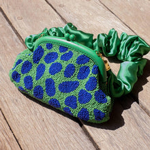 Green/Blue Jade Hand-beaded Clutch, Lush Green/blue