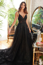 Black Luxe Beaded Long Evening Dress