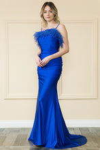 Royal Feather Top Mermaid Evening Dress