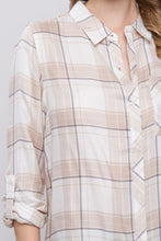 Khaki Plaid Patch Pocket Button-Up Shirt