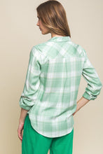 Green Plaid Patch Pocket Button-Up Shirt