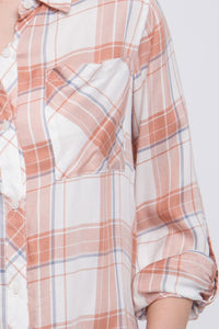 Terra Plaid Patch Pocket Button-Up Shirt