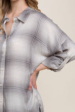 Black Oversized Plaid Shirt