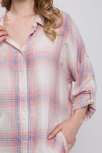 Pink Oversized Plaid Shirt