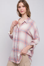 Pink Oversized Plaid Shirt
