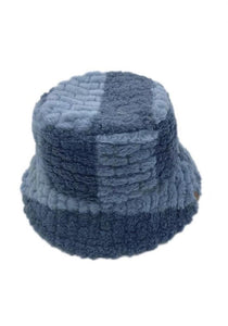 Blue Two Tone Sherpa Bucket Hat