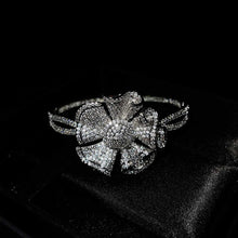 Silver Flower Cubic Zirconia Bracelet