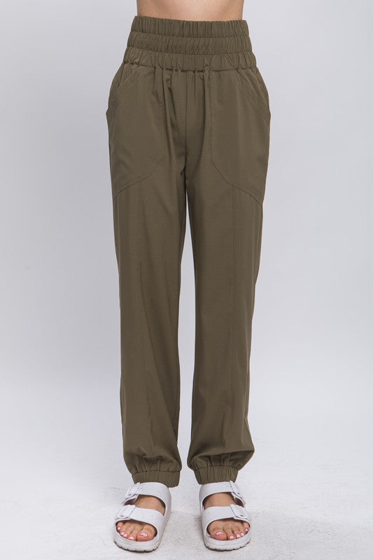Olive Windbreaker Jogger