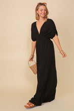 Black Summer Spring Vacation Maxi Sundress Lined