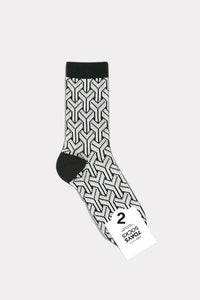 Grey Woman Socks - Y Modern Jacquard（10pairs)