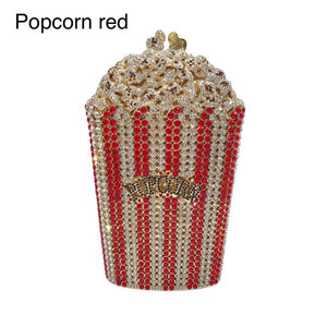 Popcorn Red Women Clutch Evening Bag