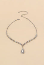 Silver Rhinestone Claw Chain Pendant Necklace