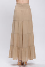 Khaki Smocked Maxi Skirt