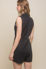 Black Double Button Blazer Romper