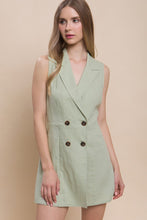 Sage Green Double Button Blazer Romper