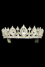 Teardrop Marquise Stone Cluster Princess Tiara