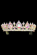 Teardrop Marquise Stone Cluster Princess Tiara