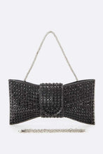 Black Pave Stone Bot Tie Clutch Bag