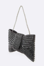 Black Pave Stone Bot Tie Clutch Bag