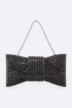Black Pave Stone Bot Tie Clutch Bag