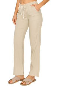 Women's Casual Linen Pants 29 Inch Inseam