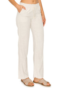 Women's Casual Linen Pants 29 Inch Inseam