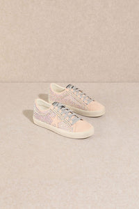 Pink Rhinestone Pink Fashion Sneakers