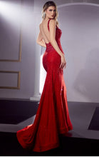 Red Fitted Hot Stone Gown