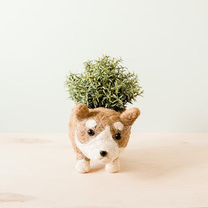 Corgi Succulent Pot - Handmade Planters