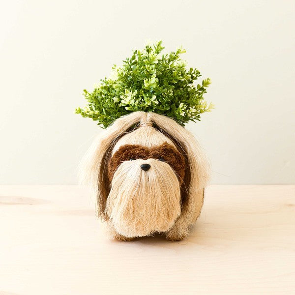 Shih Tzu Planter - Dog Plant Basket