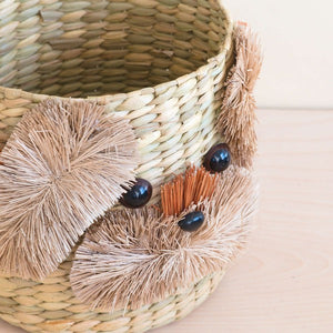 Dog Seagrass Basket Planter - Planter Basket