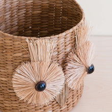 Owl Seagrass Basket Planter - Succulent Plant Pot