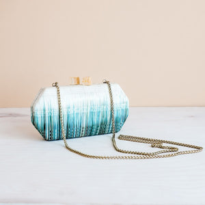 Teal Clutch Bag - Handmade Clutch