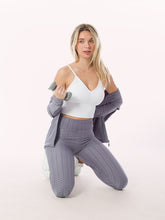 Light Grey Scrunch Butt Active Leggings & Zip Up Jacket Set