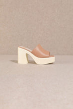 Nude Pink Summer Chunky High Heel Sandals