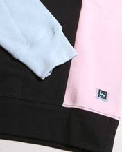Slush Pink Color Block Crew Pullover
