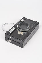 Black Scarf Handle Camera Convertible Clutch