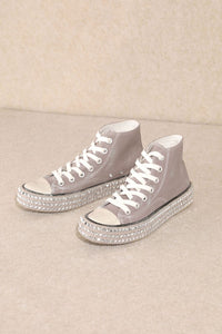 Milk Teaash Rivets Soft Flat Heel Thick Bottom Cloth Shoes